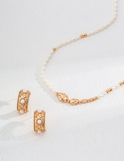 S925 Vintage Pearl Earrings