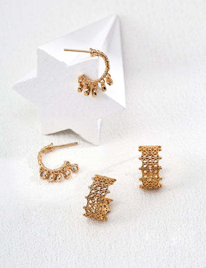 S925 Vintage Zircon Earrings