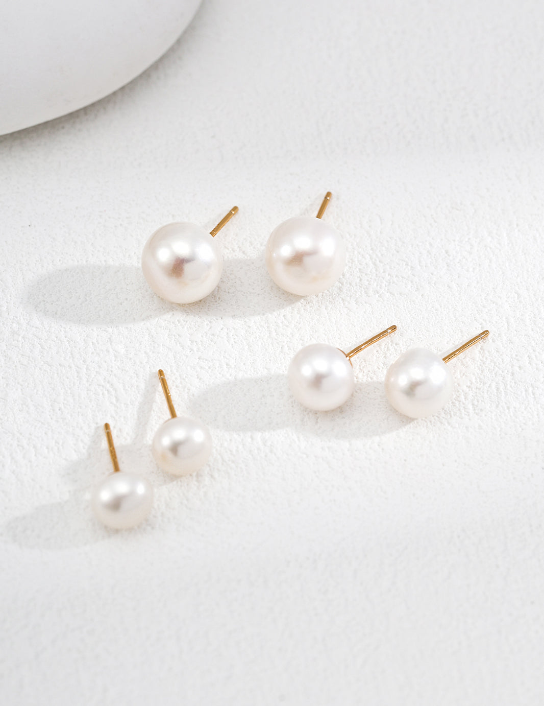 S925 Minimalist Natural Pearl Stud Earrings